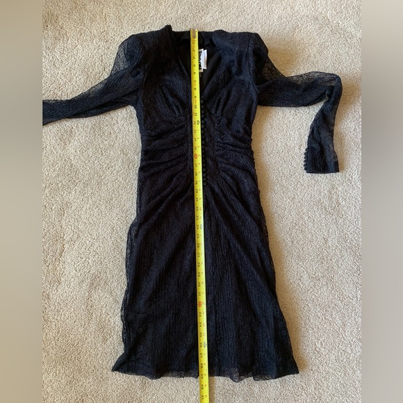 Rotate Birger Christensen Heather Long-Sleeve Lace Ruched Midi Dress - Picture 9 of 11